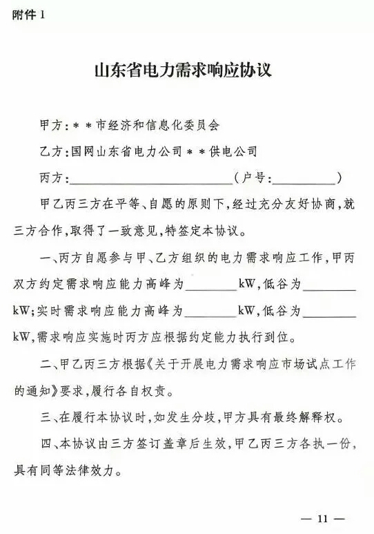 20180710鲁经信电力〔2018〕244号-关于开展电力需求响应市场试点工作的通知