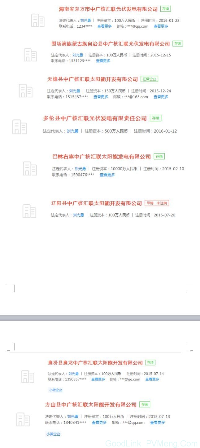 17家公司冒用中广核字号，涉及太阳能光伏业务的高达12家