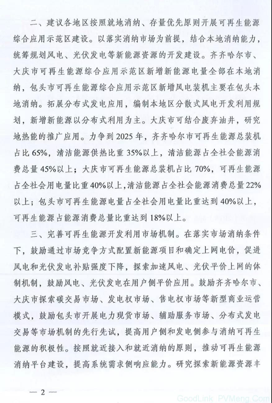 关于齐齐哈尔市、大庆市、包头市可再生能源综合应用示范区建设有关事项的复函（国能综函新能〔2018〕376号 ）20180927