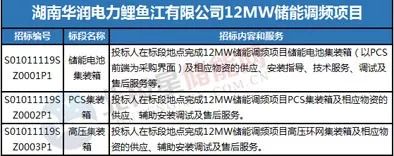 湖南华润电力鲤鱼江有限公司12MW储能调频项目招标公告