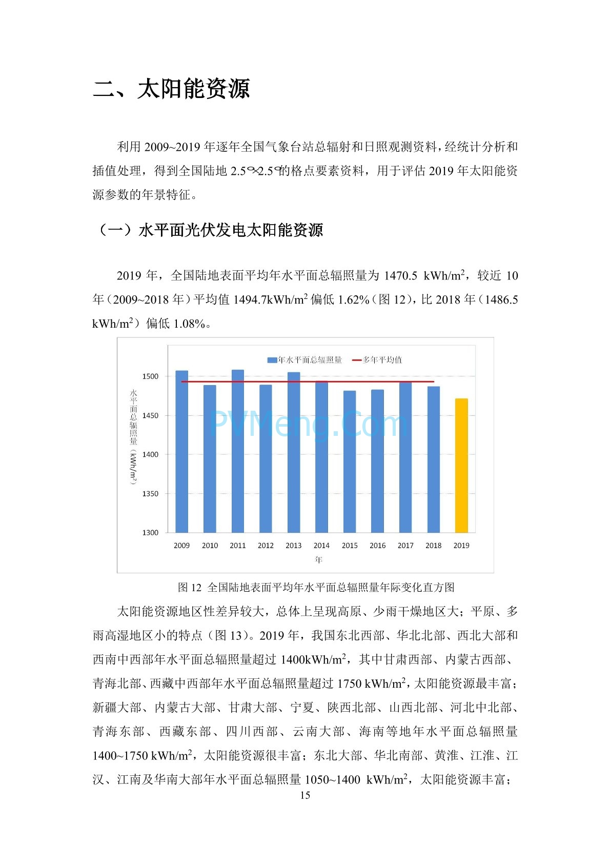 中国气象局2019年中国风能太阳能资源年景公报20200107