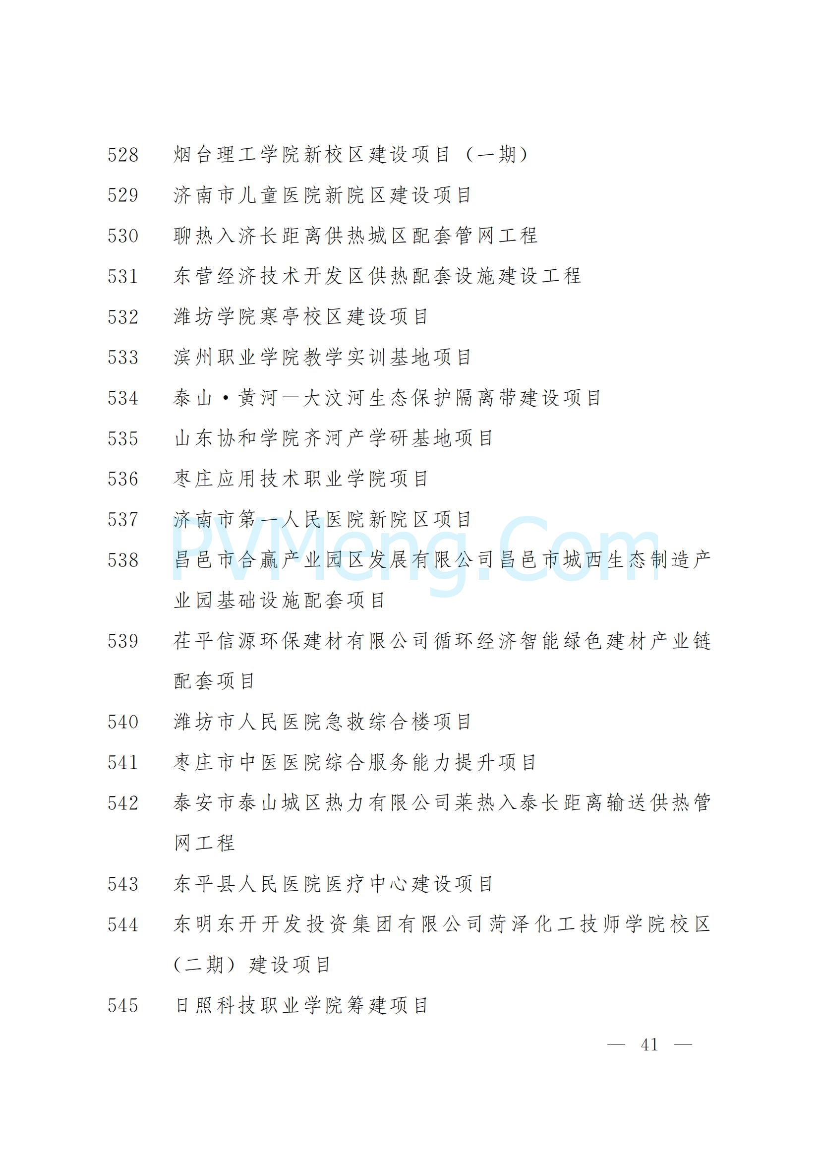 山东省人民政府关于下达2025年省重大项目名单的通知（鲁政字〔2025〕5号）20250110