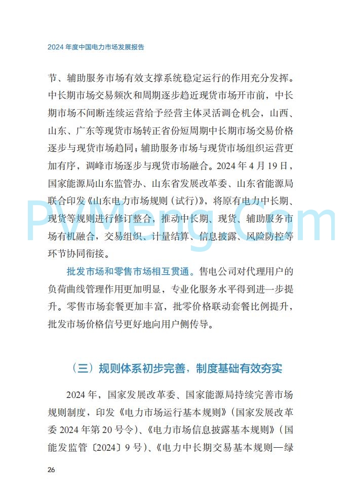 国家能源局||2024年度中国电力市场发展报告20250717