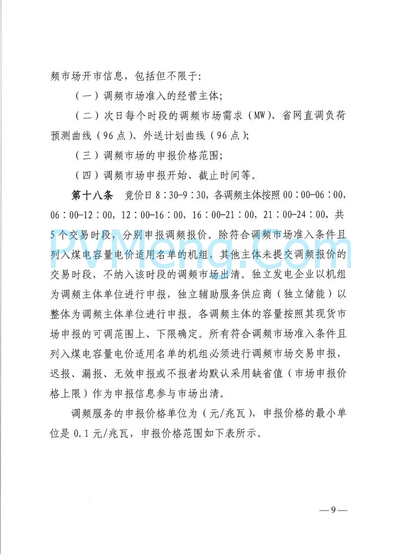 山西省能监办发布关于印发《山西电力二次调频辅助服务市场交易实施细则》的通知（晋监能市场规〔2025〕3号）20250422