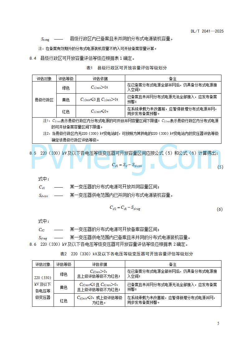 国家能源局综合司关于公开征求《分布式电源接入电力系统承载力评估导则（征求意见稿）》意见的通知20250813