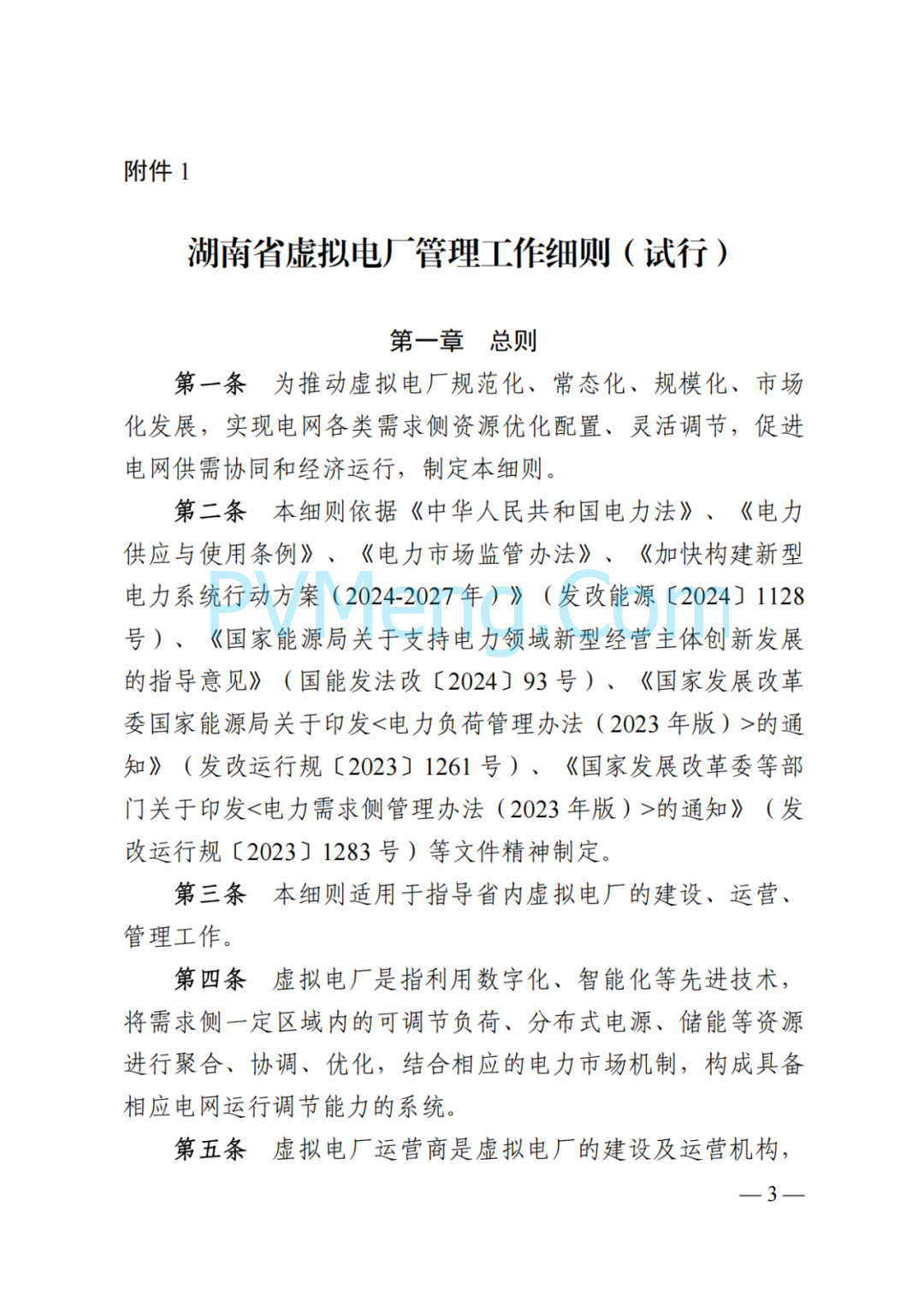国家能源局湖南监管办公室关于印发《湖南省虚拟电厂管理工作细则(试行)》的通知20250314