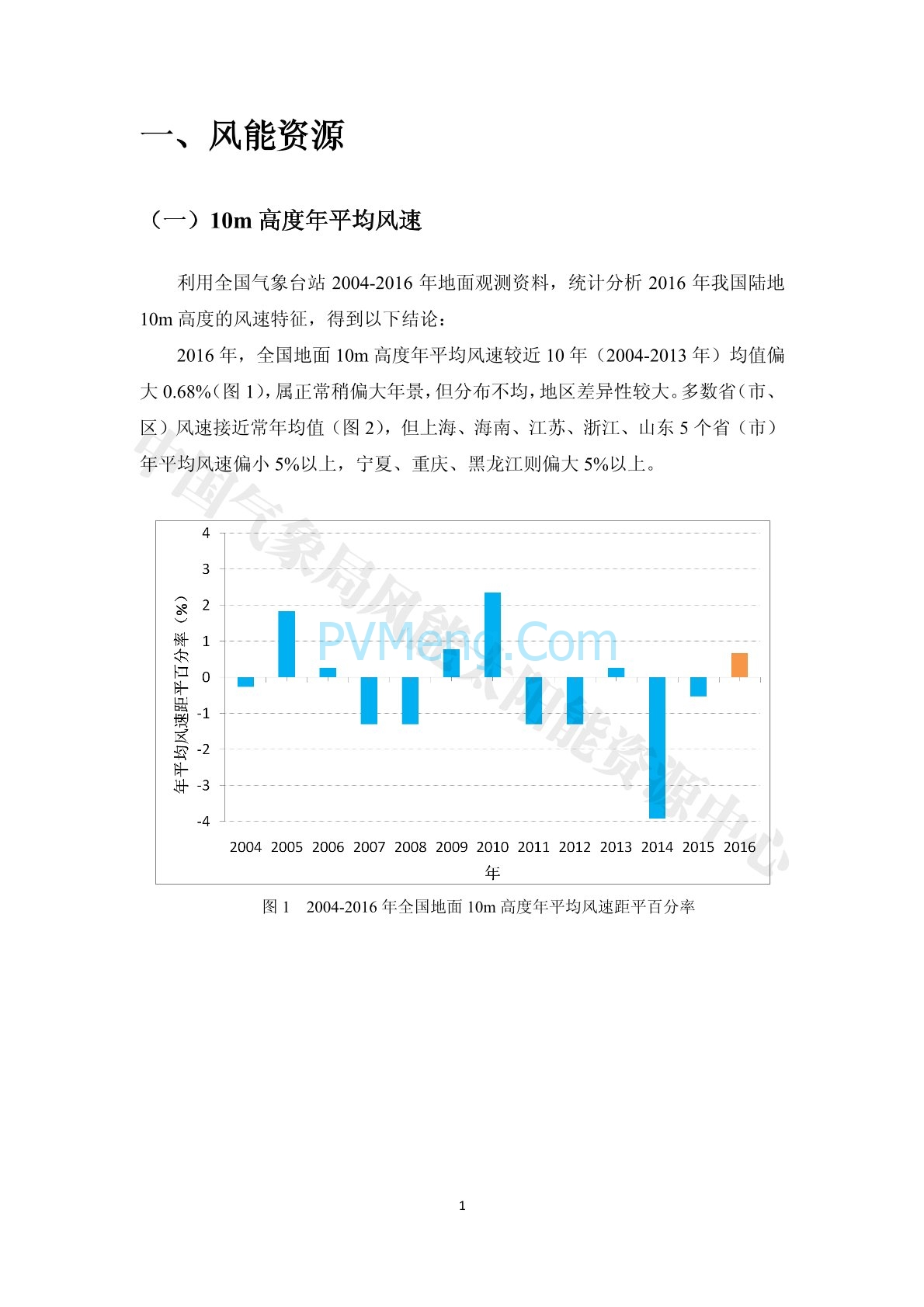 中国气象局2016年中国风能太阳能资源年景公报20170111