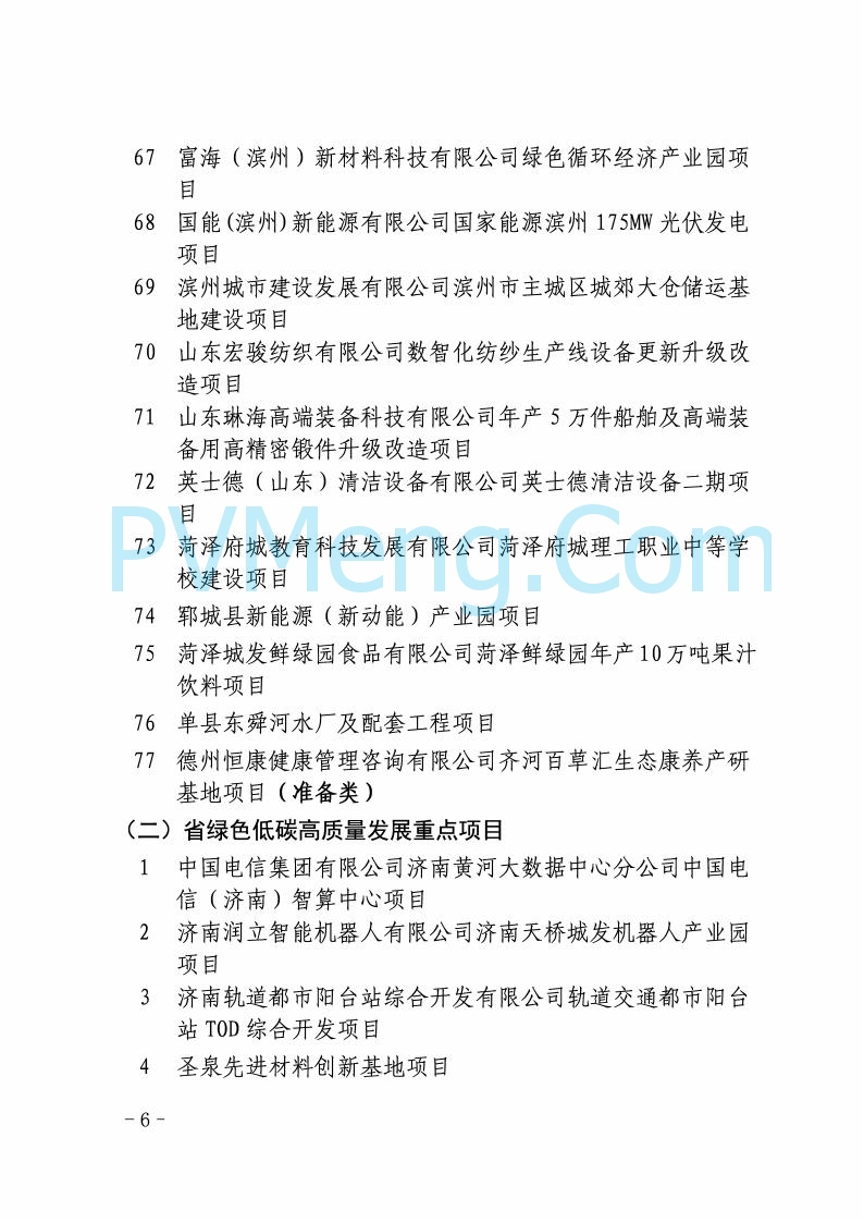 山东省发改委关于印发2025年省级重点项目调整名单的通知20250726