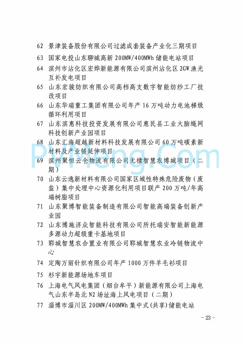 山东省发改委关于印发2025年省级重点项目调整名单的通知20250726