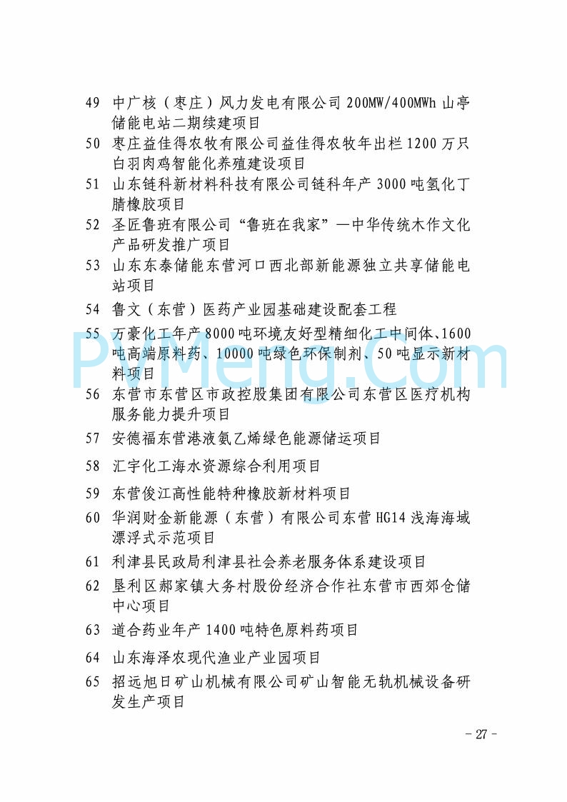 山东省发改委关于印发2025年省级重点项目调整名单的通知20250726