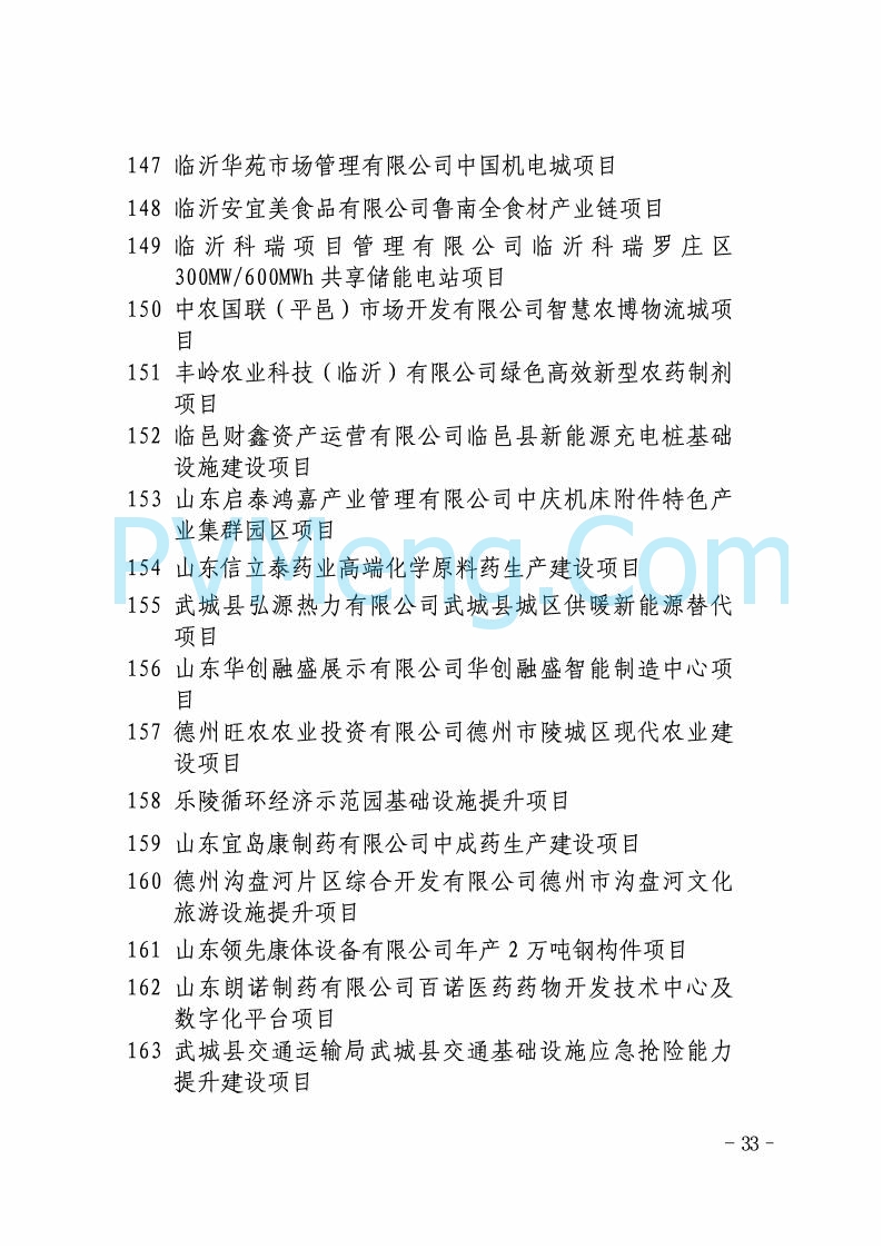 山东省发改委关于印发2025年省级重点项目调整名单的通知20250726