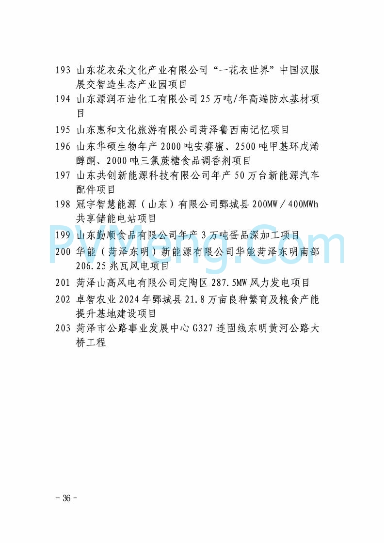 山东省发改委关于印发2025年省级重点项目调整名单的通知20250726