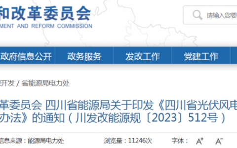 四川省发改委 四川省能源局关于印发《四川省光伏风电资源开发管理办法》的通知（川发改能源规〔2023〕512号）20231020